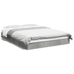 vidaXL Cadre de lit sans matelas gris béton 140x200 cm