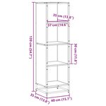 vidaXL Bibliothèque chêne fumé 40x35x139 cm bois d'ingénierie