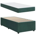 vidaXL Cadre de lit avec matelas Vert foncé 100 x 200 cm tissu