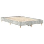 vidaXL Cadre de lit sans matelas gris béton 135x190 cm bois ingénierie