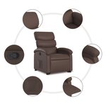 vidaXL Fauteuil inclinable marron similicuir