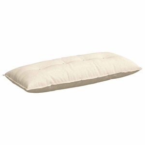 vidaXL Coussin de Dos Crème 120 x 50 cm Tissu en velours côtelé