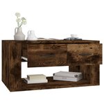 vidaXL Table basse Chêne fumé 80x50x40 cm Bois d'ingénierie