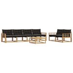 vidaXL Ensemble de canapés d'extérieur 7 pc Blanc et noir