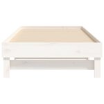 vidaXL Lit coulissant sans matelas blanc 2x(75x190) cm