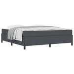 vidaXL Cadre de lit avec matelas Gris foncé 180 x 200 cm tissu