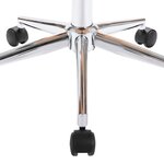 Chaise fauteuil siège pivotante de bureau informatique étude bois courbé et similicuir noir 02_0024156