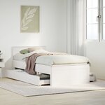 vidaXL Cadre de lit sans matelas avec tête de lit 90x200cm bois de pin