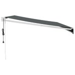 vidaXL Auvent rétractable automatique anthracite 5x3 m