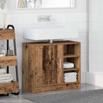 vidaXL Cabinet de Lavabo Bois Ancien 63 x 29 x 55 cm Bois d'ingénierie