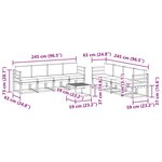 vidaXL Ensemble de canapés d'extérieur 9 pc Blanc et Beige