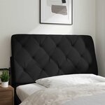 vidaXL Coussin de tête de lit noir 100 cm tissu