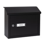 Boîte aux lettres en aluminium pour porte  mur  V4064  fente 33 x 4 cm  Noir