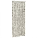 vidaXL Rideau anti-mouches gris clair et gris foncé 100x200cm chenille
