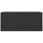 vidaXL Meuble TV noir 99x39x44 cm acier