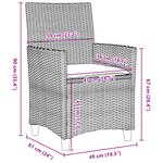 vidaXL Ensemble de salle à manger de jardin 7 pièces avec coussins - Rattan poly noir