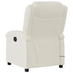 vidaXL Fauteuil inclinable de massage électrique crème velours