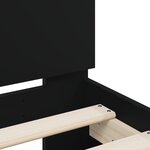 vidaXL Cadre de lit avec tête de lit et lumières LED noir 75x190 cm