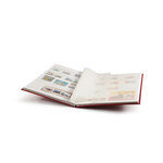Classeur grand format 32 pages blanches pour timbres. Couleur - Rouge
