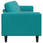 vidaXL Ensemble de Canapés Turquoise Velours