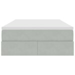 vidaXL Lit avec rangement et matelas Gris clair 120 x 190 cm Velours