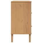 vidaXL Buffet SENJA aspect rotin marron 80x40x80 cm bois massif de pin