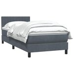 vidaXL Sommier à lattes de lit et matelas gris foncé 80x210 cm velours