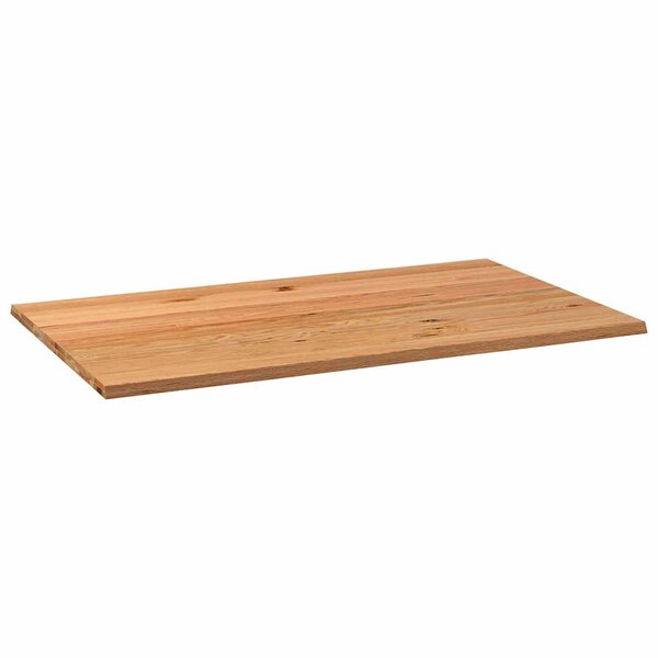 vidaXL Dessus de table marron clair bois chêne massif rectangulaire