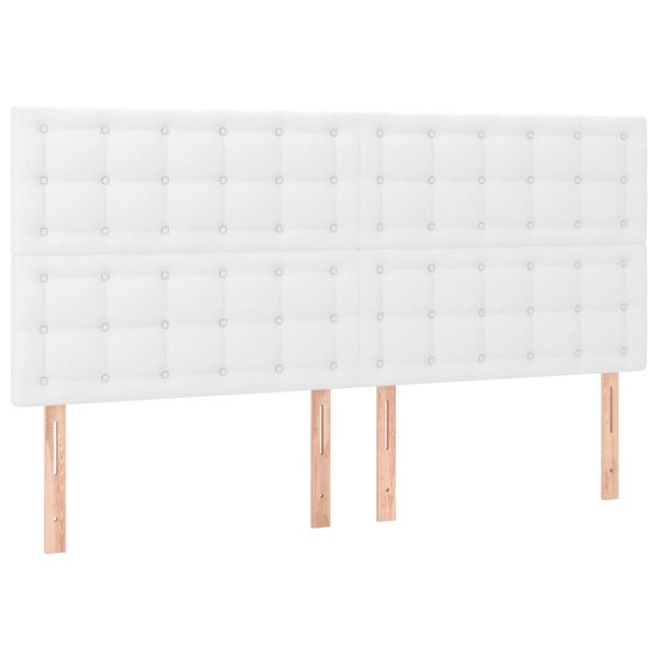 vidaXL Tête de lit blanche 180 x 5 x 118/128 cm similicuir