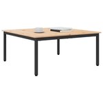 vidaXL Table basse Naturel 100 x 100 x 45 cm Bois de pin massif