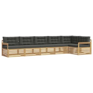 vidaXL Ensemble de canapés d'extérieur 6 pc Blanc et anthracite