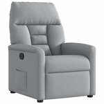 vidaXL Fauteuil inclinable Gris clair Tissu
