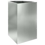 vidaXL Jardinière d'Angle Argent 30 x 30 x 50 cm Acier galvanisé