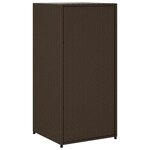 vidaXL Armoire de rangement jardin marron 55x55x111 cm résine tressée