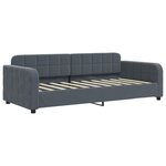 vidaXL Lit de jour avec matelas gris foncé 90x190 cm velours