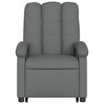 vidaXL Fauteuil inclinable Gris foncé Tissu