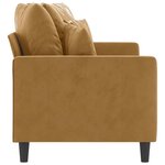 vidaXL Canapé à 2 places Marron 140 cm Velours