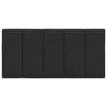 vidaXL Coussin de tête de lit noir 100 cm velours