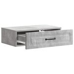 vidaXL Table d'appoint murale Gris béton 59 x 34 5 x 17 cm