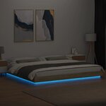 vidaXL Cadre de lit avec lumières LED sans matelas 200x200 cm
