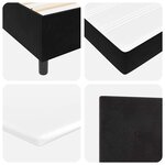 vidaXL Lit à ressorts avec matelas Noir 160 x 200 cm Velours