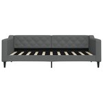 vidaXL Lit de jour avec gigogne et tiroirs gris foncé 90x190 cm tissu