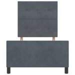 vidaXL Lit à ressorts avec tête de lit Gris foncé 80 x 200 cm Velours
