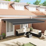 vidaXL Cadre d'auvent Anthracite 500 × 300 cm