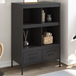 vidaXL Buffet haut noir 68x39x101 5 cm acier