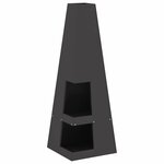 vidaXL Braise Noir 35 x 35 x 100 cm Acier laminé à froid