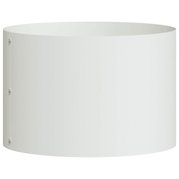 vidaXL Cache-pot de jardin Blanc 30 x 30 x 20 cm Acier