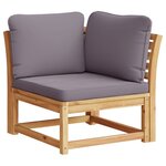 vidaXL Salon de jardin 4 Pièces avec coussins Bois d'acacia solide