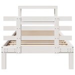 vidaXL Cadre de lit avec tête de lit sans matelas blanc 75x190 cm