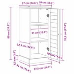 vidaXL Cabinet de Salle de Bain VIGO marron miel 37 x 34 x 80 cm